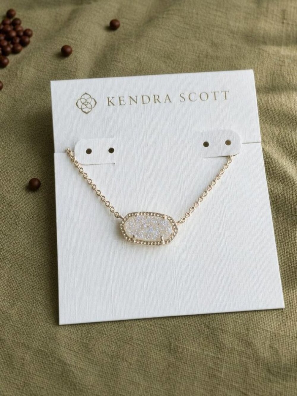 Kendra Scott Elisa Gold Iridescent Drusy Pendant Necklace